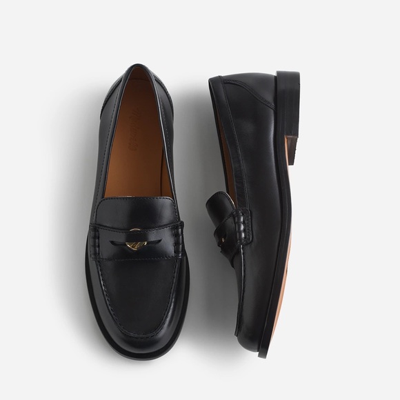 Madewell Shoes - Madewell The Grayson Penny Loafer in True Black Leather Size 9.5